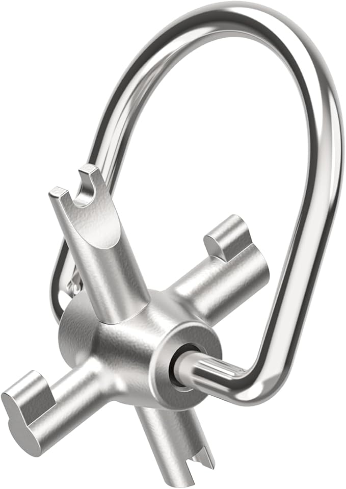 HVAC Locking Caps Key for 410A and R22 Refrigerant Safety Caps, for Installation and Removal of Locking Caps Used, Tamper Resistant Key Tool