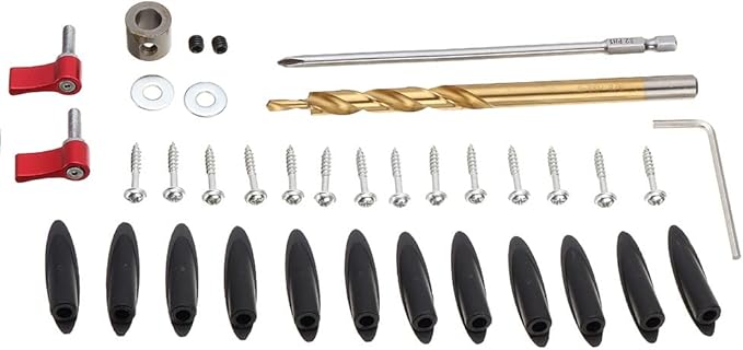 RUNAAJA Pocket Hole Jig Pocket Hole Jig Dowel Jig Pocket Screw Jig One Aluminum System Set Jig Wood Woodwork Guides Joint Angle Tool Carpentry Locator