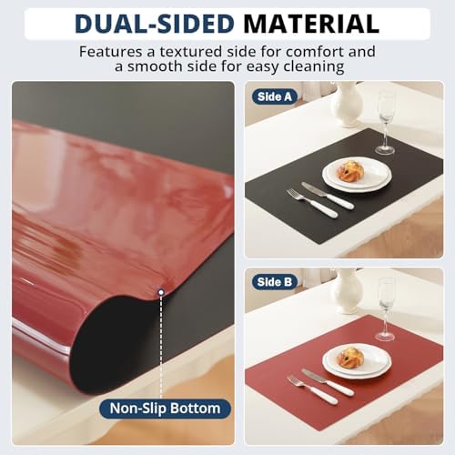 OstepDecor 42 x 60 in Black Table Protector 1.5mm Thick Plastic Table Cover