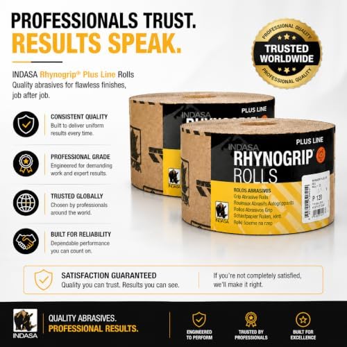 Buy Indasa Rhynogrip Plus Line 2.75" x 27.5 yd Grip Sanding Rolls, 1095 Series 80