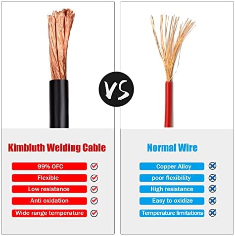 1/0 Gauge Battery Cable Copper Wire, 20FT Red + 20FT Black