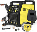 WELDPRO 140A MIG Welder 110/220V, 2026 Newest 5-in-1 Flux Core Welder, Synergic/Thickness Gasless MIG/Lift TIG/MMA/Spot Welding Machine, IGBT Inverter Welder with Large LED Digital Display, 2T/4T