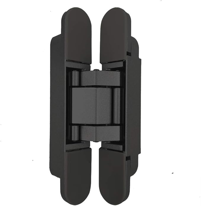 Invisible Hinge Concealed Door Hinges Heavy Duty Hidden Hinge up to 176 Pound Doors 3-D Adjustable 7 inch Black - 2 Pack