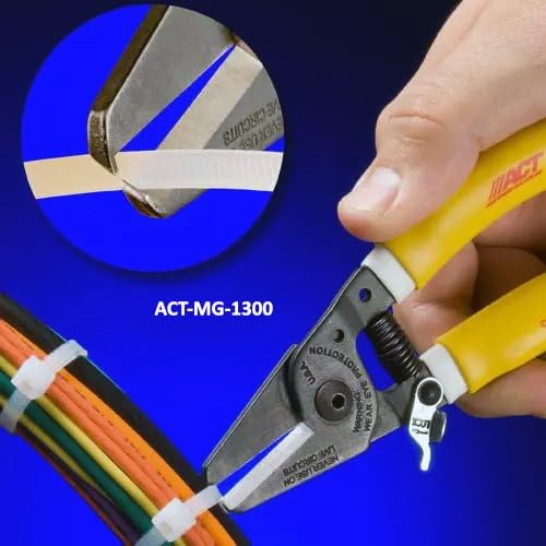 ACT Fastening Solutions MG-1300 Cable Tie Removal Tool, Yellow, Alloy Steel, Ergonomic