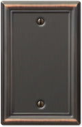 Amerelle 149BDB Chelsea Wallplate, 1 Blank, Steel, Aged Bronze, 1-Pack