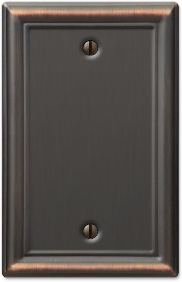 Amerelle 149BDB Chelsea Wallplate, 1 Blank, Steel, Aged Bronze, 1-Pack