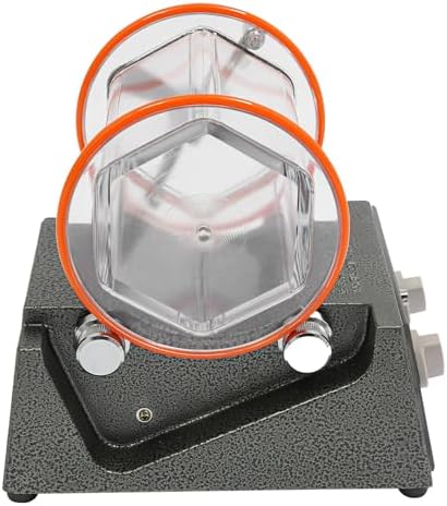 Mini Vibratory Tumbler Polishing Machine, 11lbs Capacity 60W Jewelry Rotary Finisher with 0-60 Minutes Timer, 5 Speeds for Jewelry, Coins, Metal Parts Deburring