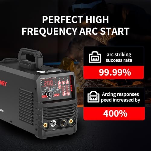 PONEY 200 A TIG Welder 110V/220V 5 In 1 Aluminum Welder Machine