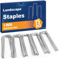 Whonline 75 Pack Landscape Staples 4 Inch, 12 Gauge Garden Stakes