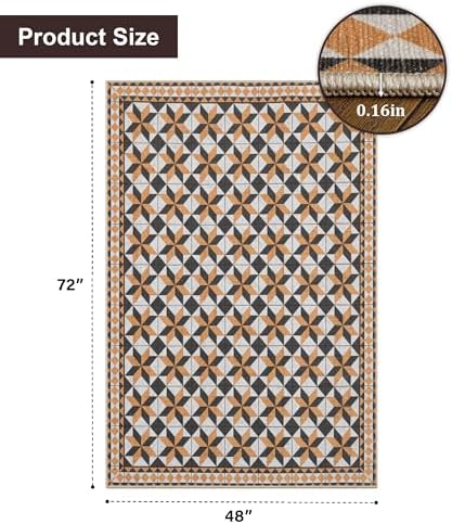 chakme Office Chair Mat for Hardwood Floor, 72"x48" Easy Glide Computer Desk Mat Protector for Rolling Chair Under Desk Rug Nonslip Backing, Machine Wash, (Plaid)