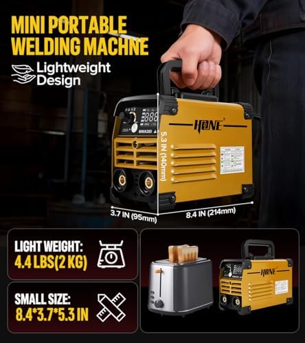 HONE Stick Welder, Upgraded 205Amp Mini Welder Machine 110V with Lift Tig Welding, IGBT Inverter Small Welding Machine with Hot Start Arc Force Anti-Stick VRD for 1/16"-1/8" Rod, Include 25 Rods.