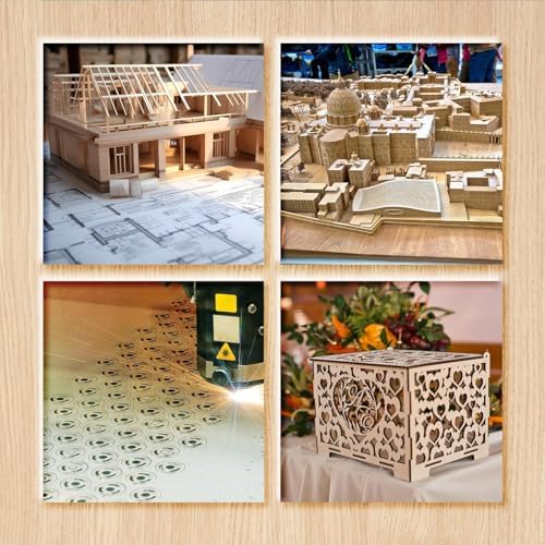 36 Pack Basswood Sheets Board 1/8 Inch Unfinished Wood,3mm Plywood for Laser Cutting,Boards for Crafts for DIY Thin Plywood Sheets Unfinished Wood Boards for Laser Cutting (18inchx12inch)