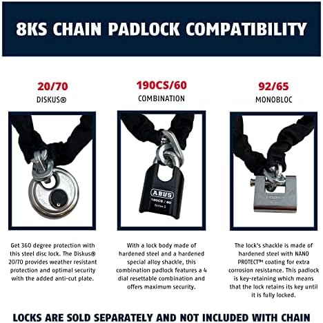 ABUS Hardened Steel 8KS/16 Thick Square Security Chain