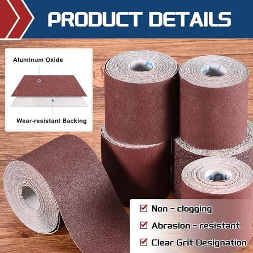 Sandpaper Roll 1Inch 30FT 120Grit Aluminum Oxide Emery Cloth Roll