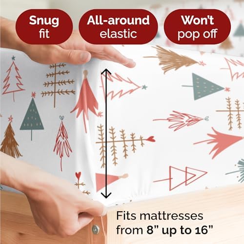 Christmas Sheet Set, Christmas Tree 2, Holiday Xmas Bedding Set - Twin XL