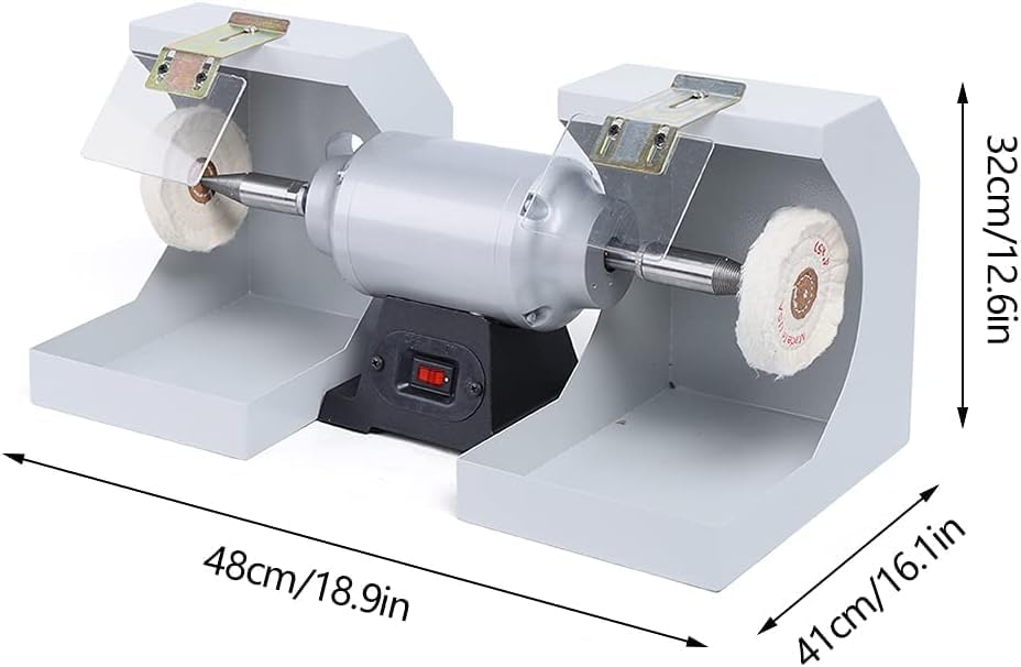 550W Dental Polishing Polish Lathe Machine,Buffing Grinder Lab Equipment Polisher,3000Rpm Dental Lab Bench Buffing Grinder ,for Jewelry Polishing Burnishing Casting
