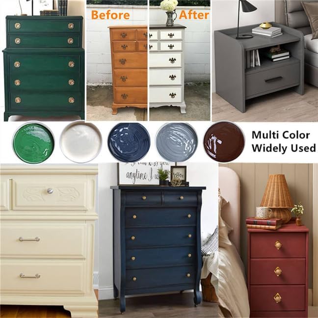 Non-Toxic Furniture Paint Vintage Chalk Paint for Wood/Metal/Glass, Indoor/Outdoor Use No Sanding & Primer Needed Matte Finish Cabinet Paint, Waterbased | Acrylic | Crafts for DIY Projects 4oz/118ml (Lemon)