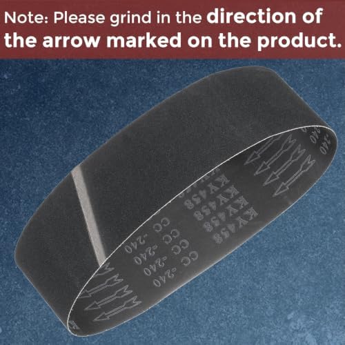 Sanding Belts 8 x 19 Inch 100 Grit Silicon Carbide 10 Pack