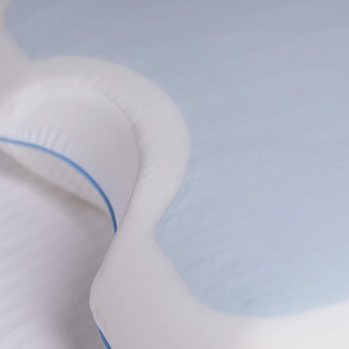 Cooling Pillowcase Pillow Cover for Gel Layered Pillows Special Cut Out Design for Side Sleeper Memory Foam Pillow Case Soft Pillow Protector Machine Washable