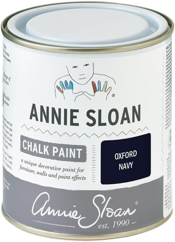 Annie Sloan Chalk Paint® (Oxford Navy, 500 ml/16.9 Fl Oz) a unique decorative paint for furniture, cabinets and home décor with no sanding or priming