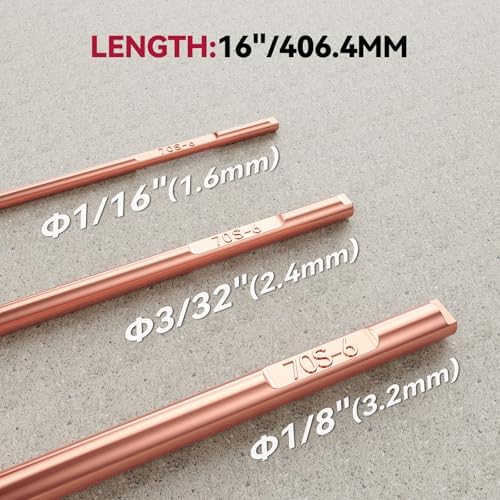 ARCCAPTAIN Mild Steel TIG Welding Rod ER70S-6, 1/16" X 16", 5LB