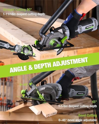 WORKPRO 5.8Amp 3500RPM Circular Saw with Parallel Guide
