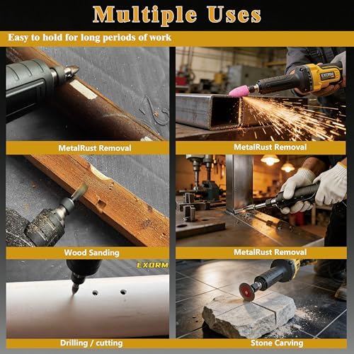 Upgraded Cordless Die Grinder Compatible with Dewalt 20V MAX Battery,Electric Grinder with 26000 RPM Brushless Motor,1/4" Precision Chuck, for Rust Removal, Grinding, Polishing (Battery Not Included)
