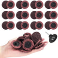 25 PCS Sanding Discs 2 Inch Quick Change Disc with 1/4" Shank Holder Snap-On Grinding Disc for Die Grinder Sanding Disc Medium Surface Conditioning Discs for Burr Finish Rust Paint Removal