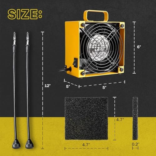 KOTTO Solder Fume Extractor with 2 Magnetic Helping Hands,5 Carbon Filters