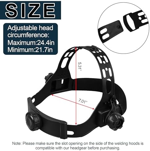 Welding Helmet Headgear Ratchet Replacement, 3 Points,1 Pack