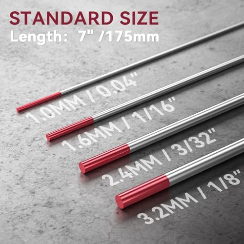ARCCAPTAIN TIG Tungsten, TIG Welding Tungsten Electrode Red
