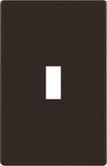 ENERLITES Screwless Toggle Switch Wall Plate, Child Safe Light Switch Cover, Standard Size 1-Gang 4.68" x 2.93", Unbreakable Polycarbonate Thermoplastic, UL Listed, SI8811-BR, Glossy, Brown