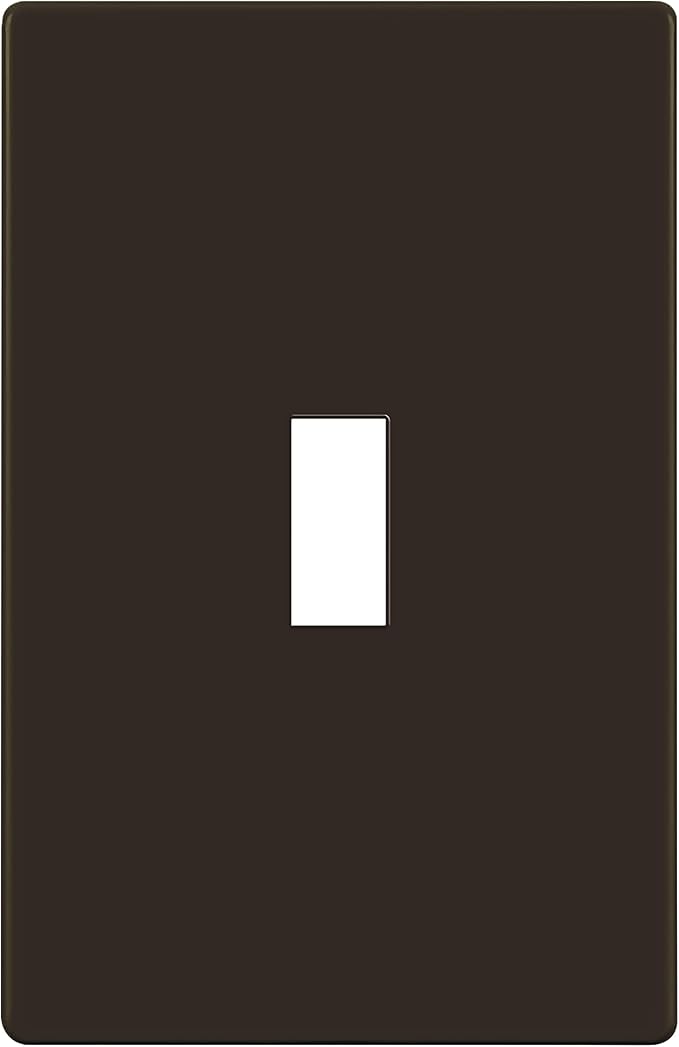 ENERLITES Screwless Toggle Switch Wall Plate, Child Safe Light Switch Cover, Standard Size 1-Gang 4.68" x 2.93", Unbreakable Polycarbonate Thermoplastic, UL Listed, SI8811-BR, Glossy, Brown