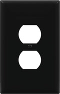 ENERLITES Duplex Receptacle Outlet Wall Plate, Jumbo Electrical Outlet Cover, Gloss Finish, Oversized 1-Gang 5.51" x 3.50", Polycarbonate Thermoplastic, 8821O-BK, Black