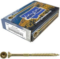 Jake Sales #9 x 2 3/4" Gold Star Wood Screw Torx/Star Drive Flat Head (5 POUNDS - 430 Approx. Screw Count) - Multipurpose Torx/Star Drive Wood Screws