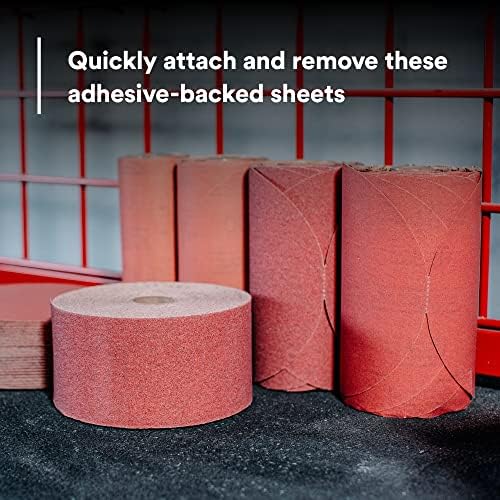 3M Red Abrasive Stikit Sheet Roll, 01688, P80, 2-3/4 in x 25 yd, D Weight