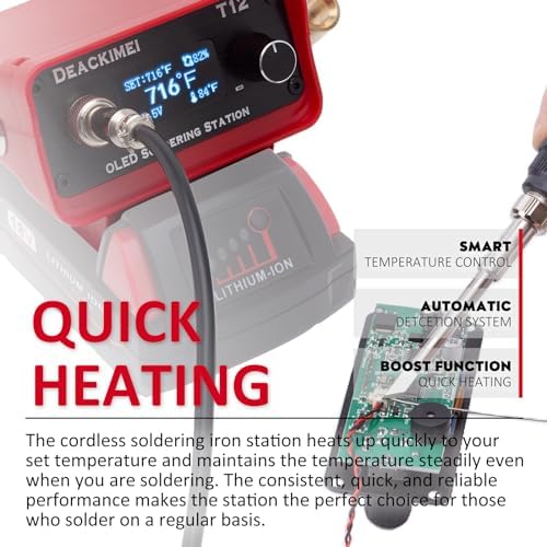 Cordless Soldering Iron Station Kit for Milwaukee M18 18V Battery