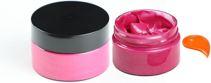 DGAGA Metallic Acrylic Paint,Metallic Pink Paint,1.69 OZ/Jar,Chalk Paste Paint Metallic,Metallic Paint for Crafts Color-shifting Glass Paint,Blendable,Paints on Rocks,Wood,Canvas,Fabric,Ceramic