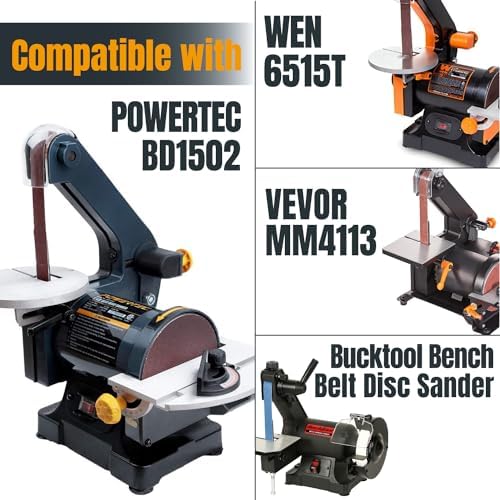 POWERTEC 1x30 Sanding Belts, 18PK, 3 Each of 60/80/120/150/240/400 Grits, 1 x 30 Inch Aluminum Oxide Sanding Belts for Belt Grinder, Belt and Disc Sander, Knife Sharpening, Woodworking (11127-1)