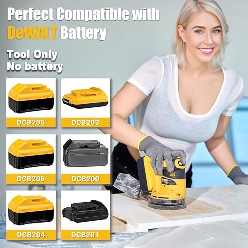 Brushless Random Orbital Sander for DEWALT 20v Battery(No Battery)