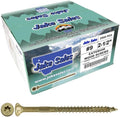 Jake Sales #9 x 2-1/2" Bronze Coated Multipurpose Wood Screw Torx/Star Drive Flat Head (Full Box ~ 2,500 Screws) Exterior Coated - ACQ Compatible Wood Screws