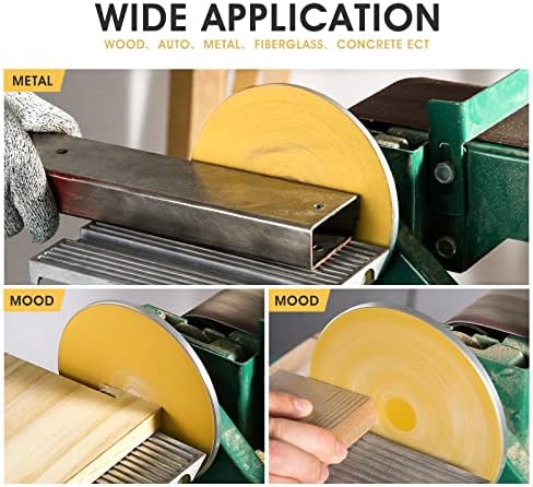 100 PCS PSA Sanding Discs 6 Inch Sanding Discs Self Stick 400 Grit Aluminum Oxide Round Adhesive Backing Sandpaper for Orbital Sander