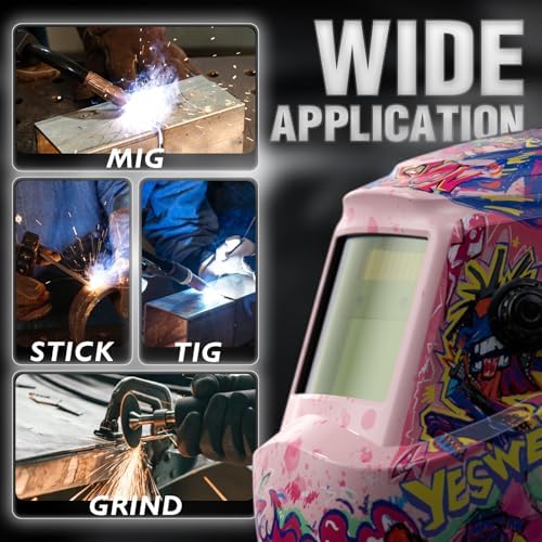 YESWELDER Auto Darkening Welding Helmet 1/1/1/1 True Color, LYG-L600A