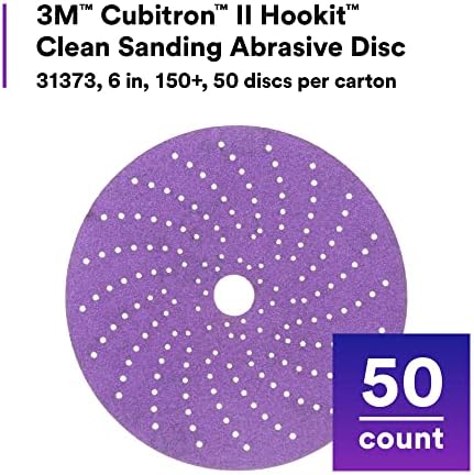 3M Cubitron II Hookit Clean Sanding Abrasive Disc, 737U, 31373, 6 in, 150+