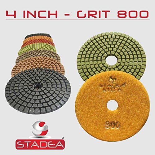Grit 1000 5" Diamond Polishing Pads Premium Grade Wet Flexible 2.2 MM High