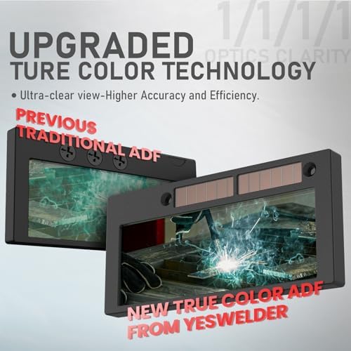 YESWELDER 2 x 4.25 Auto-Darkening Lens, Shade 8-13, True Color