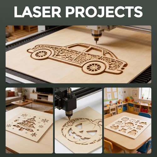 15 Pack Basswood Sheets, 12"x16"x1/8" Basswood for Laser Cutting
