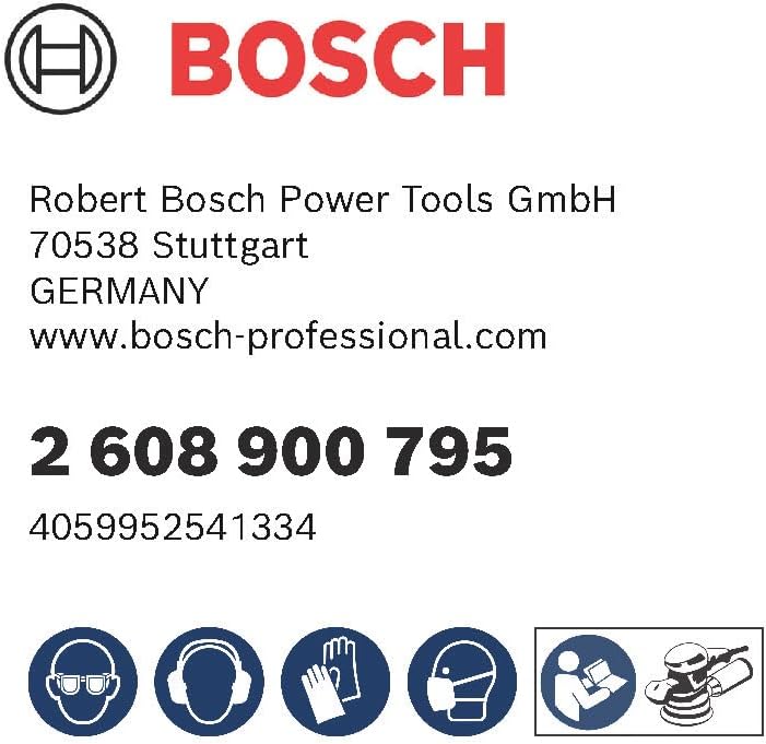 Bosch Professional 5x Expert C470 Sandpaper (Ø 115 mm, Grit 60, Accessories Orbital Sander)