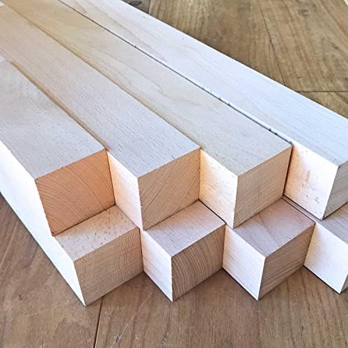 Beech Wood Turning Blanks 6pcs - 2" x 2" x 12”