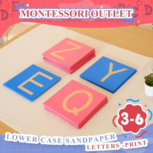 MONTESSORI OUTLET Lower Case Sandpaper Letters -Print for Children Aged 3-6: Montessori Education at School and Home